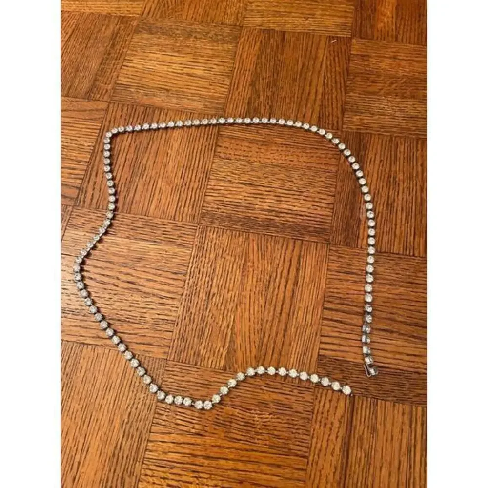 Rhinestone chain belt